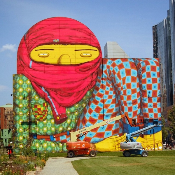 Vu de la fresque "The Giant of Boston".